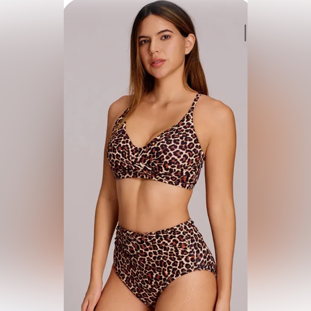 NWOT Suuksess Leopard Print Bikini Set size XL